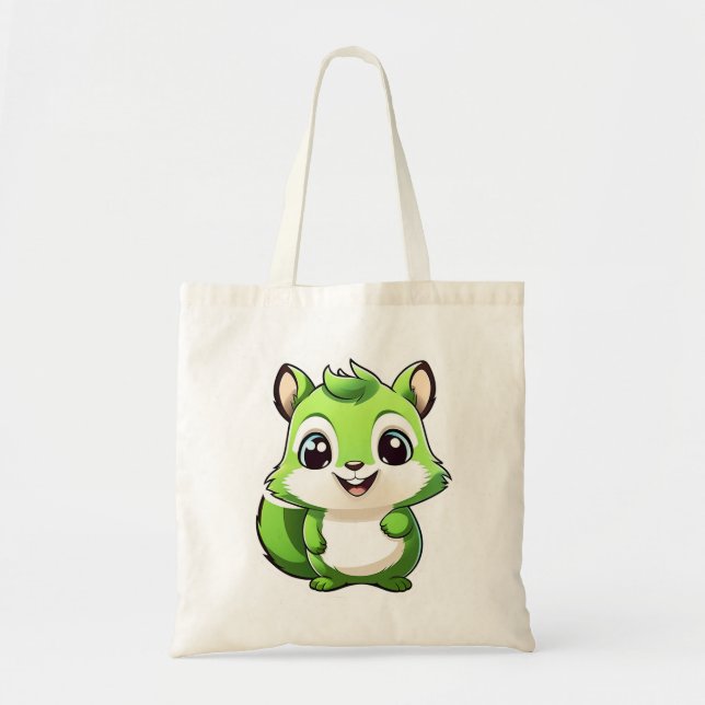 Adorable animal squirrel tote bag (Front)