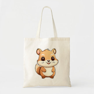Adorable animal squirrel tote bag