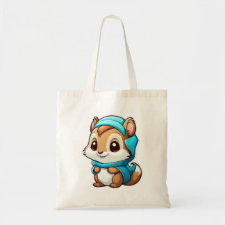 Adorable animal squirrel tote bag