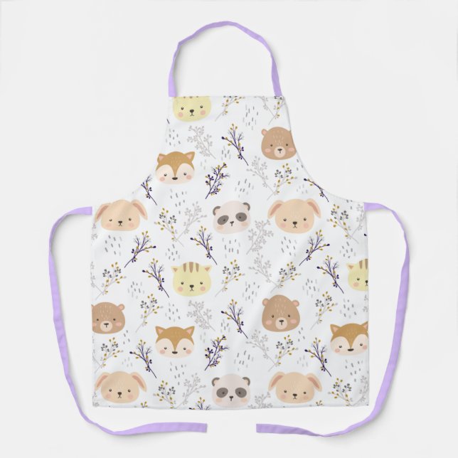Adorable  Animals Apron (Front)