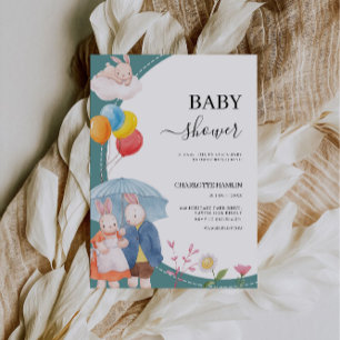 Adorable Animals Baby Shower Invitation