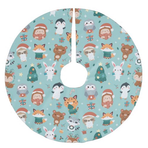 Adorable Animals Brushed Polyester Tree Skirt