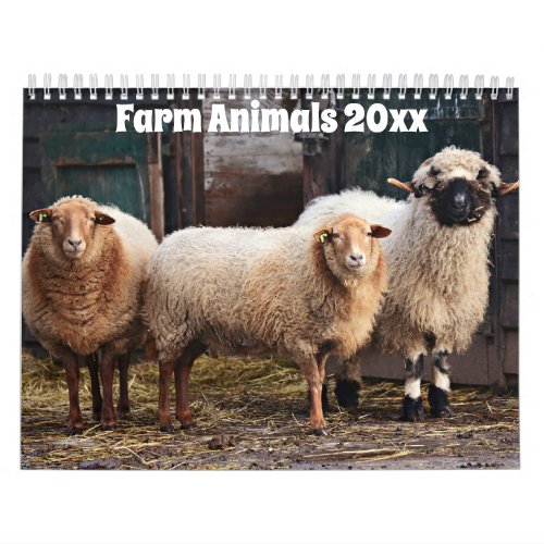 Adorable Animals on the Farm Calendar