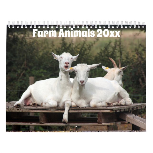 Adorable Animals on the Farm Calendar (Cover)