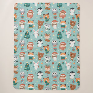 Adorable Animals Sherpa Blanket