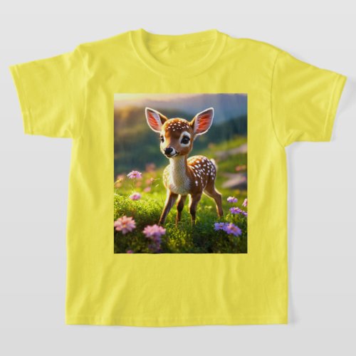 Adorable Antlers Cute Deer T_Shirt Design
