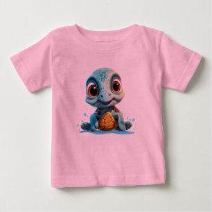 Adorable Aquatic Explorer: Baby Sea Turtle Baby T-Shirt