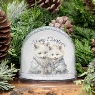 Adorable Artic Fox  Snow Globe