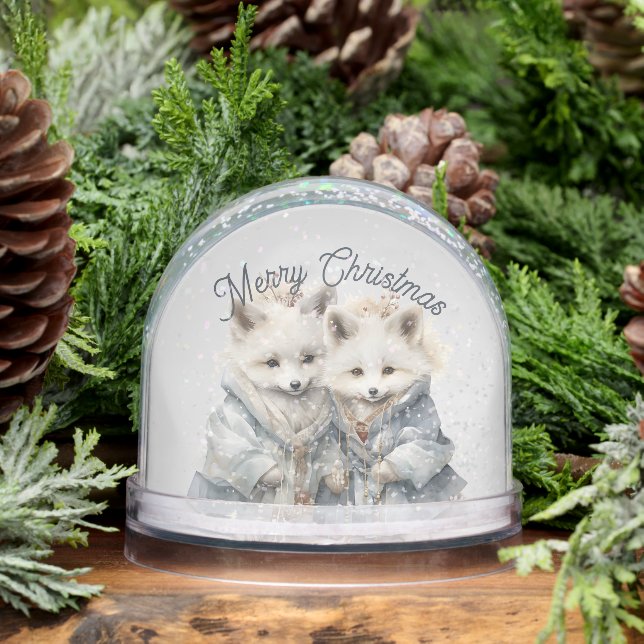 Adorable Artic Fox  Snow Globe (Winter)