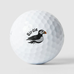 Adorable Atlantic Puffin Swimming Cartoon Golf Balls