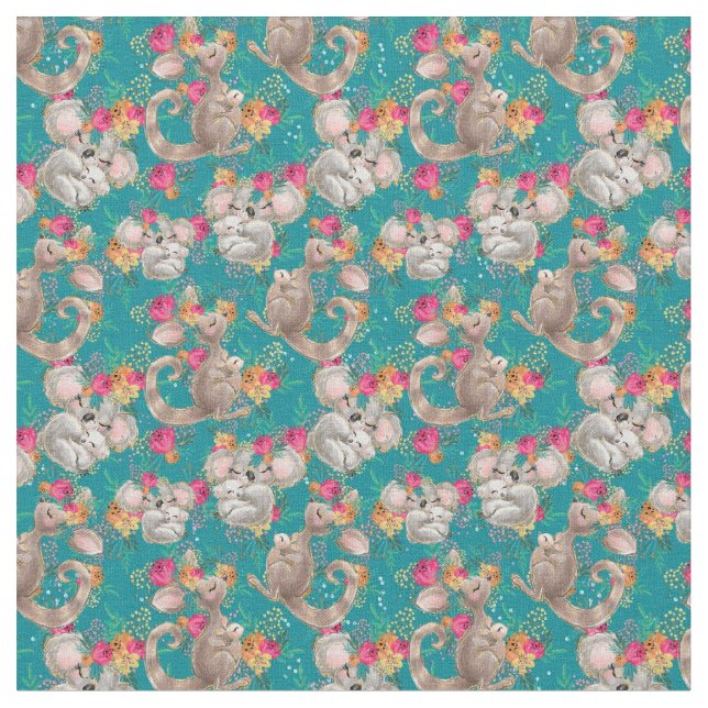 Adorable Aussie Critters Fabric (Close Up)