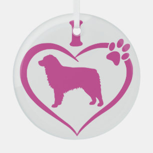 Adorable Australian Shepherd - Glass Ornament