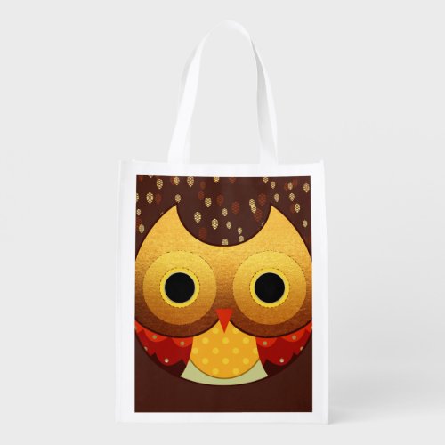 Adorable Autumn Owl Grocery Bag