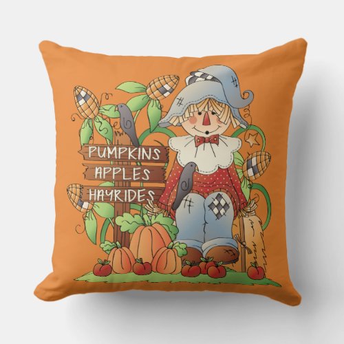 Adorable Autumn Throw Pillow