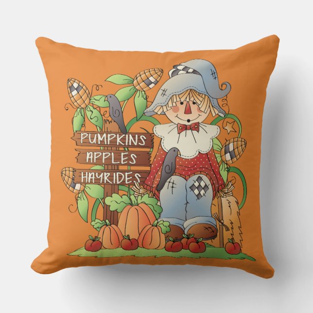 Adorable Autumn Throw Pillow (Front)