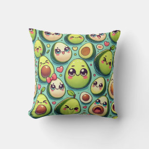 Adorable Avocados Throw Pillow
