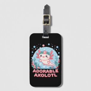 Adorable Axolotl Aquatic Cuteness Luggage Tag