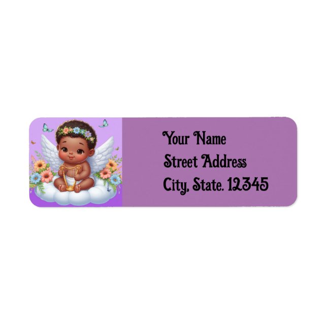 Adorable Baby Angel Return Address Label (Front)