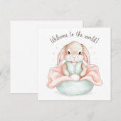Adorable Baby Animal Illustration Newborn Greeting (Front/Back)