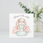 Adorable Baby Animal Illustration Newborn Greeting (Standing Front)