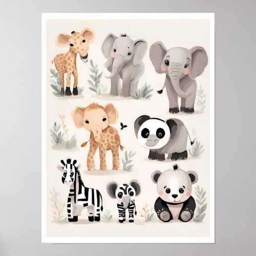 Adorable Baby Animals  Poster