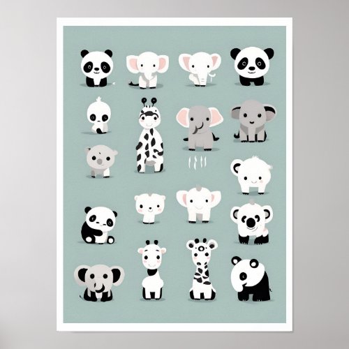Adorable Baby Animals V2 Poster