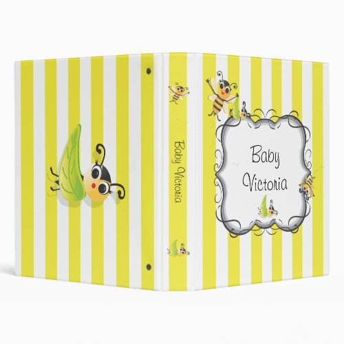 Adorable Baby Bee Baby Book Album Binder