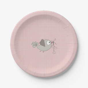 Adorable Baby Bird Baby Shower Paper Plates