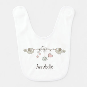 Adorable Baby Birds   Personalized Bib