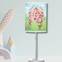 Adorable Baby Boy Circus Name Nursery Table Lamp