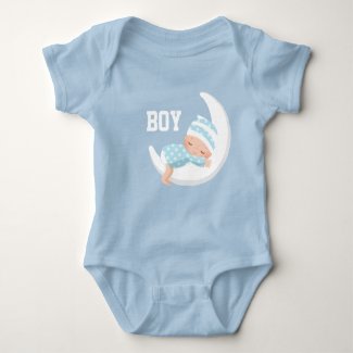 Adorable Baby Boy Over the Moon Baby Bodysuit