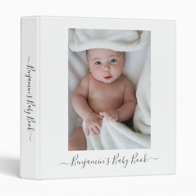 Adorable Baby Boy Photo Baby Binder (Front/Spine)
