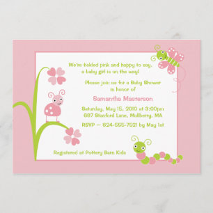 Adorable Baby Bugs Baby Shower Invitation