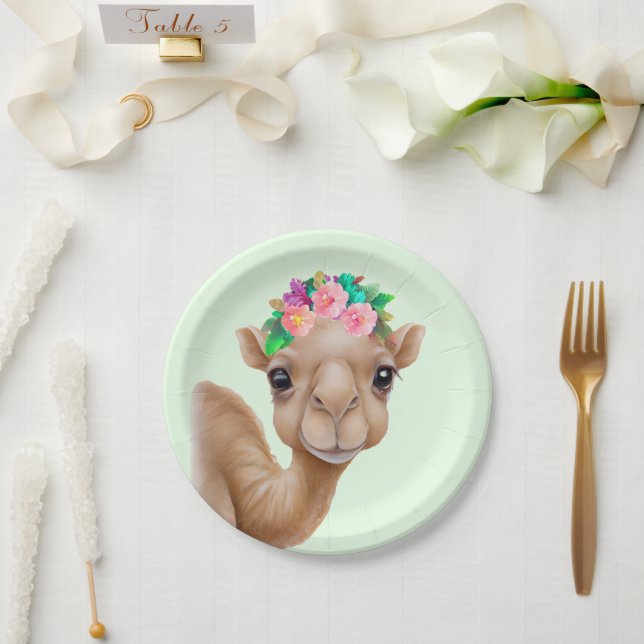 Adorable Baby Camel Paper Plates (Wedding)