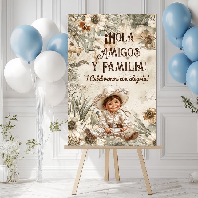 Adorable Baby Charro Baby Shower  Foam Board (Add your own message to this charming Charro baby shower sign!)