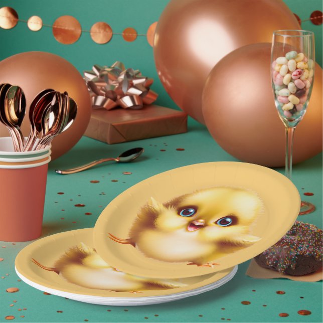 Adorable Baby Chick Paper Plates (Multi)