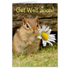 Adorable Baby Chipmunk with Daisy - Happy Birthday Card | Zazzle.com