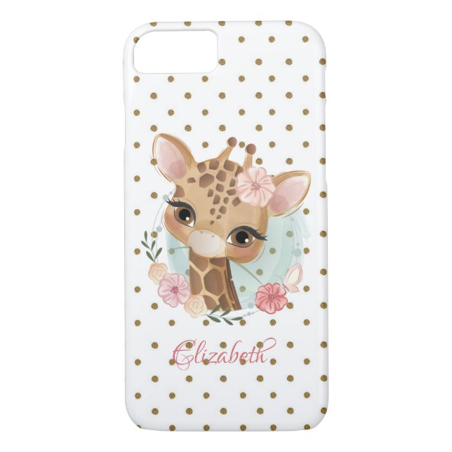 Adorable Baby Dear, Polka Dots-Personalized Case-Mate iPhone Case (Back)