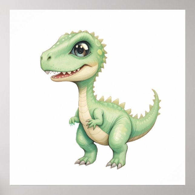 Adorable Baby Dino Wall Art – Nursery decor (Front)