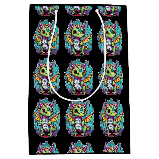 Adorable Baby Dinosaur 2 | Jurassic Joy Medium Gift Bag (Front)