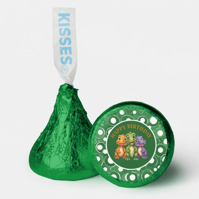 Adorable Baby Dinosaur's Party Hershey®'s Kisses® (Front)