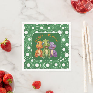 Adorable Baby Dinosaur's Party Napkins