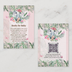 Adorable Baby Elephant Book Poem Request Card