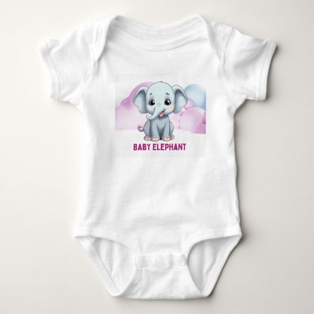 Adorable baby Elephant kids T-shirt  Baby Bodysuit (Front)