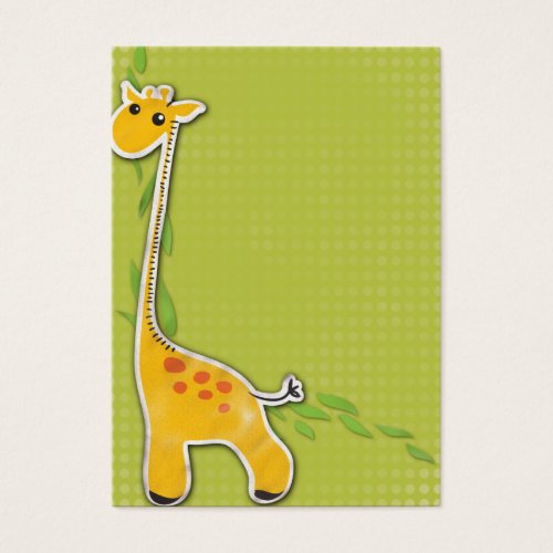 adorable baby giraffe background business card