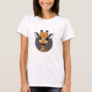 Adorable Baby Giraffe Illustration T-Shirt