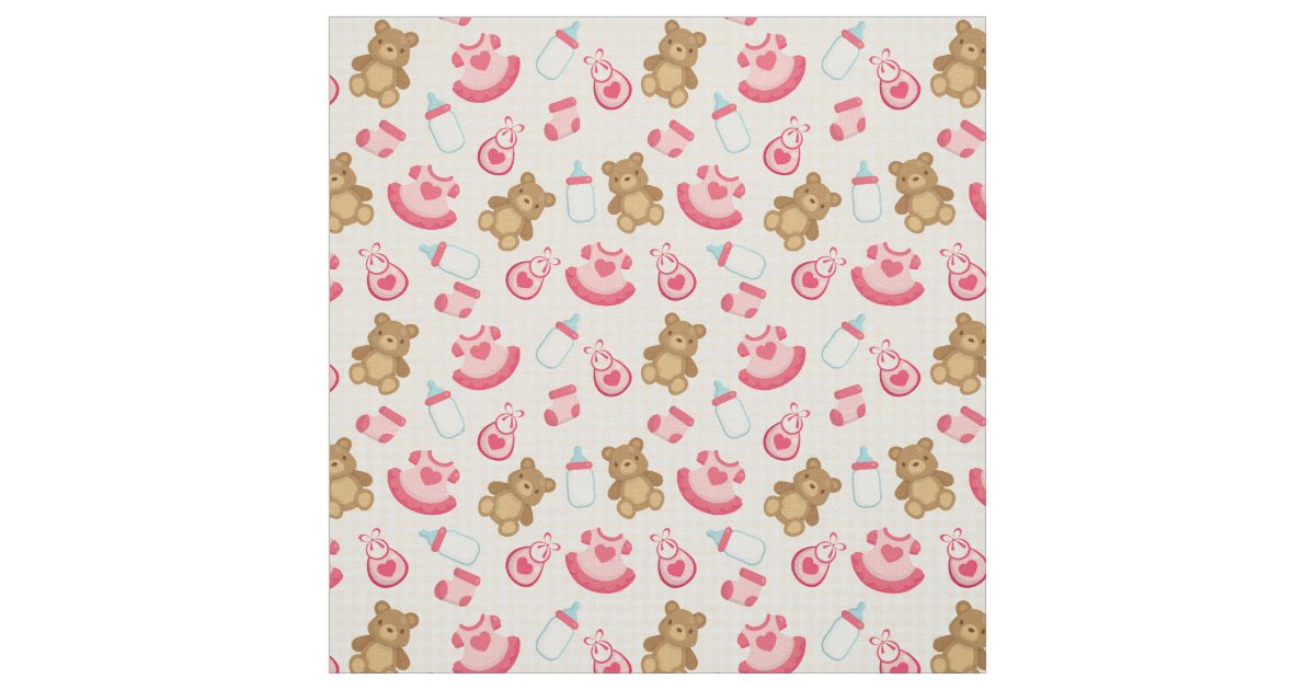 Adorable Baby Girl Fabric Zazzle