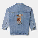 Adorable Baby Goat  Denim Jacket