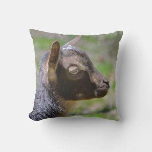 Adorable Baby Goat Throw Pillow