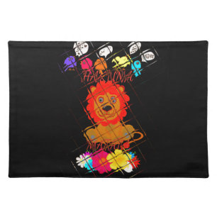 Adorable Baby Lion Art Design Motif Placemat